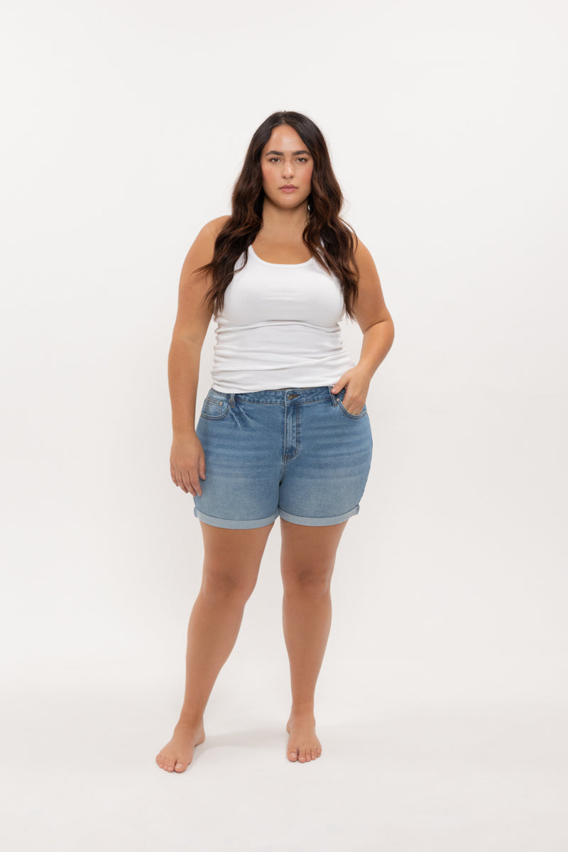 "Cadeau" FUPA Control Mid Blue Shorts